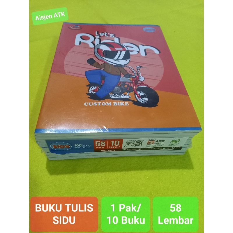 

BUKU TULIS SIDU 58 LEMBAR (1 PAK isi 10 BUKU)