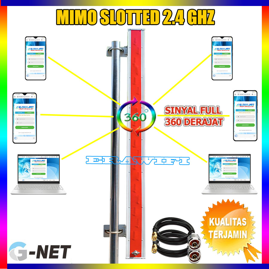 Antena Wifi Hotspot RtRw Net Mimo Omni Slotted Antena Wifi 17 dBi 2,4 GHz