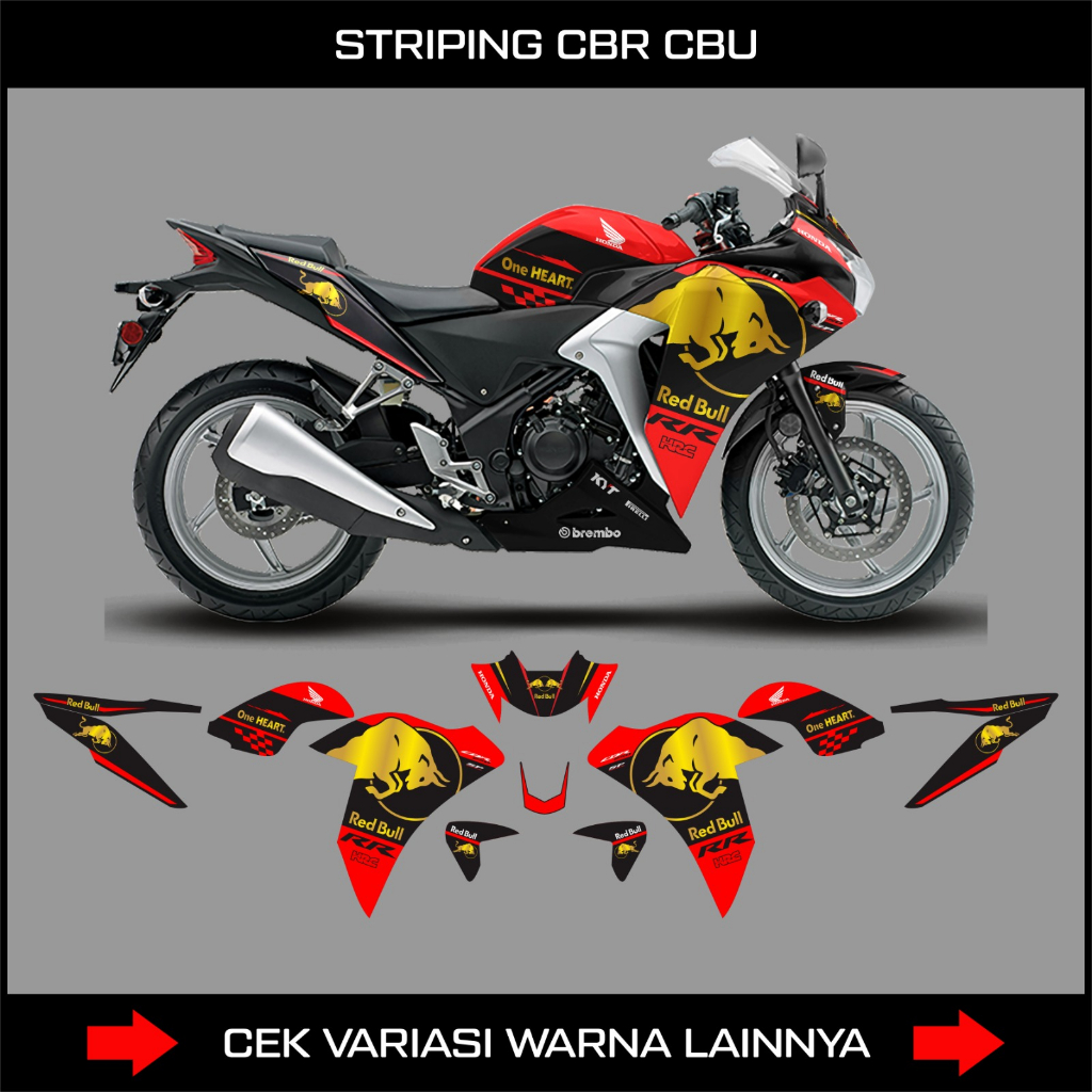 STRIPING STIKER MOTOR HONDA CBR CBU THAILAND / STICKER LIST VARIASI MOTOR CBR150 CBU / STOCK DECALS 