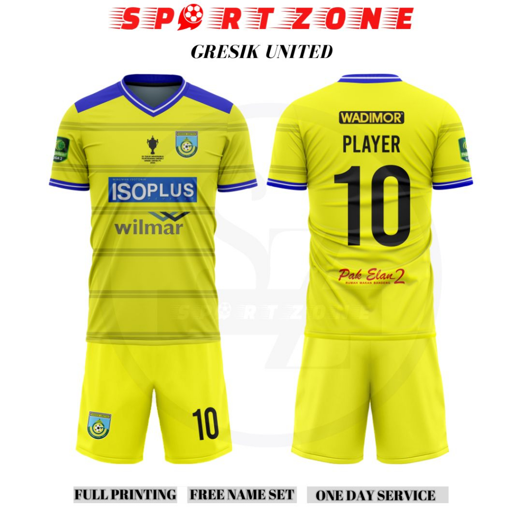 Jersey baju bola GRESIK UNITED Liga 2 Indonesia 2023 - 2024 premium