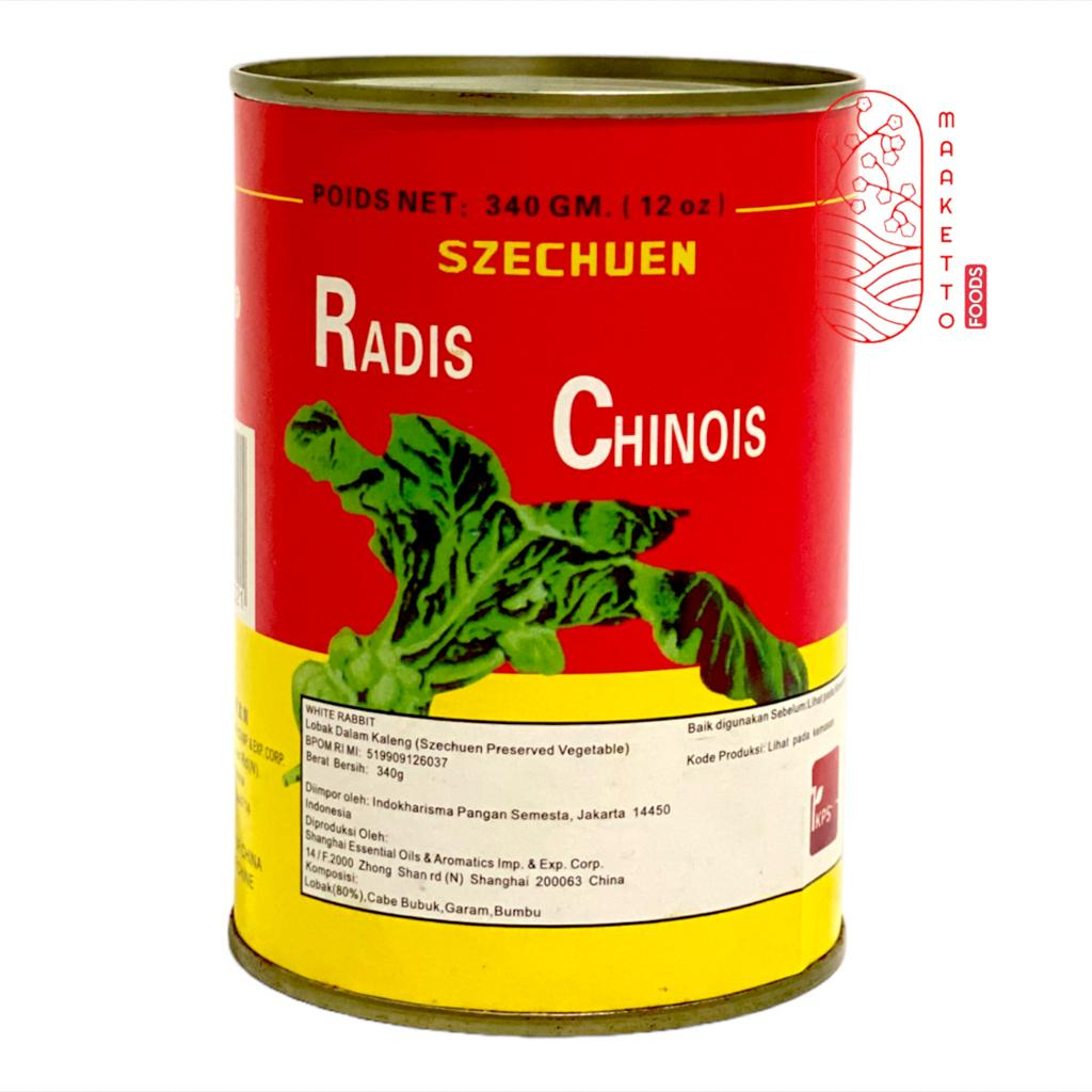 

Szechuen Acar Lobak / White Rabbit Brand Radis Chinois / Acar Sayur Lobak Kaleng 340gr