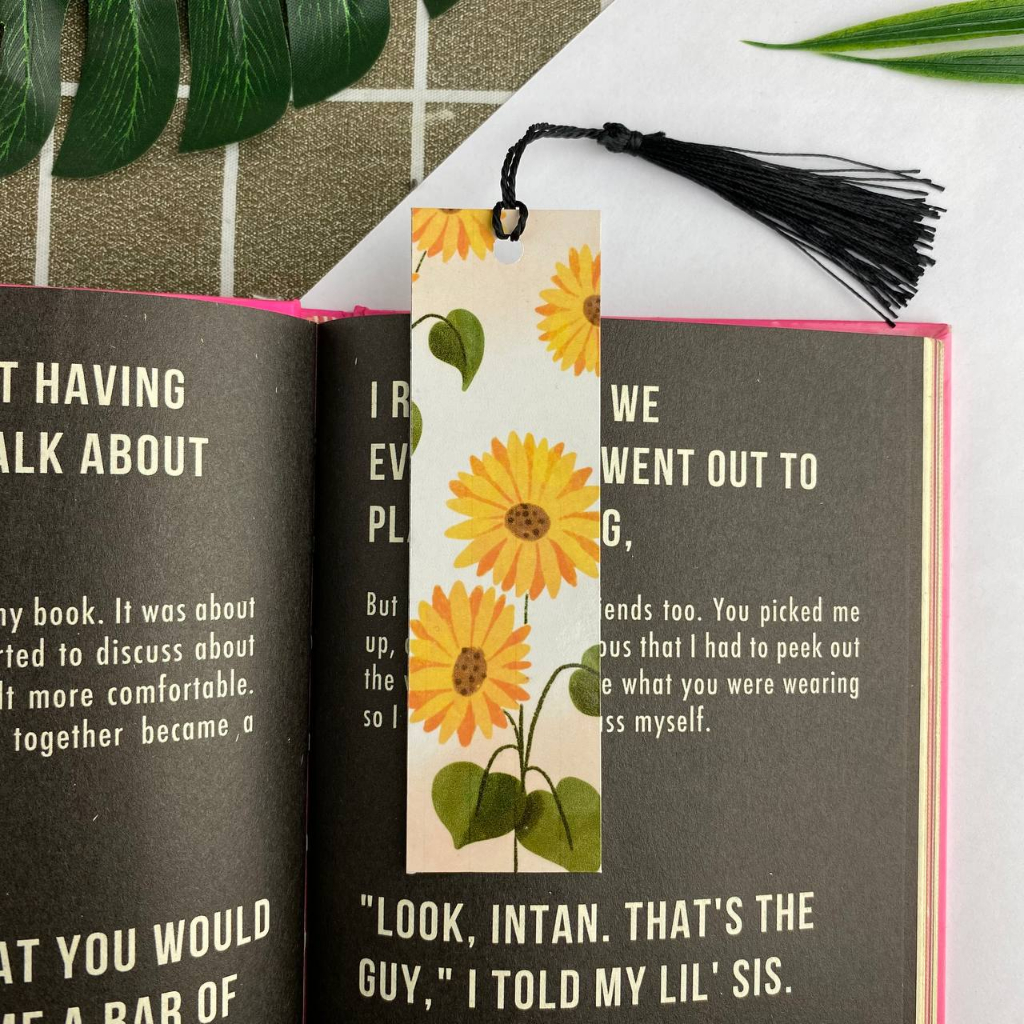 

[Sunshine] 1Pcs Pembatas Buku Kertas | Bookmark | Pembatas Buku dengan Tassel per Pack | 12 pcs