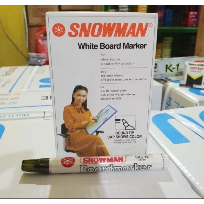 

SPIDOL WHITE BOARD SNOWMAN BG-12 HITAM BIRU MERAH