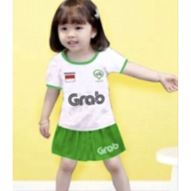 SETELAN ANAK ANAK CEWEK PROFESI GRAB ONLINE