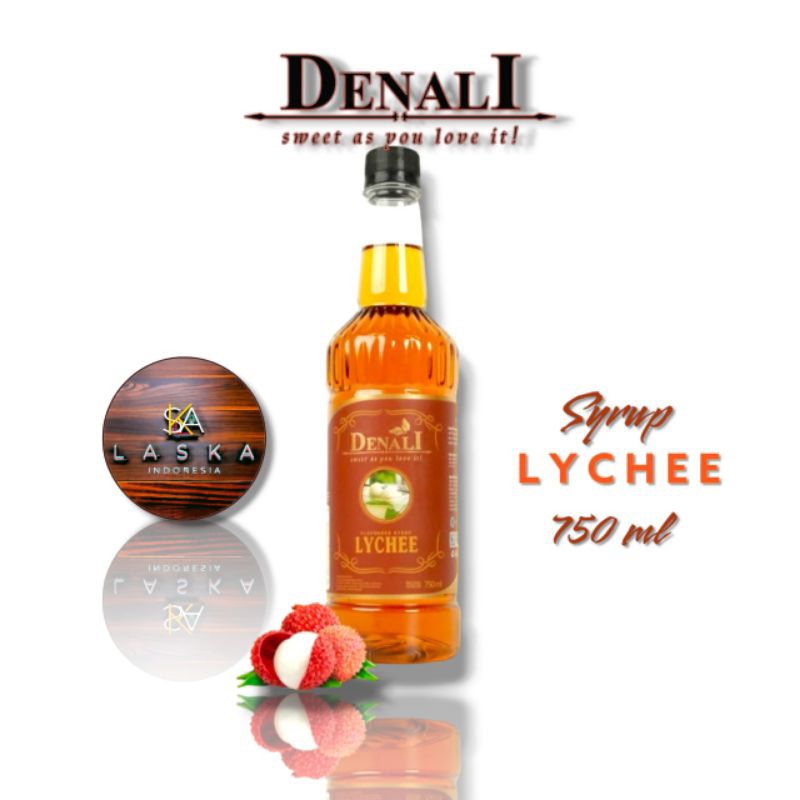 

Denali Lychee Syrup 750 ml - Lychee sirup Merk Denali -syrup rasa Leci