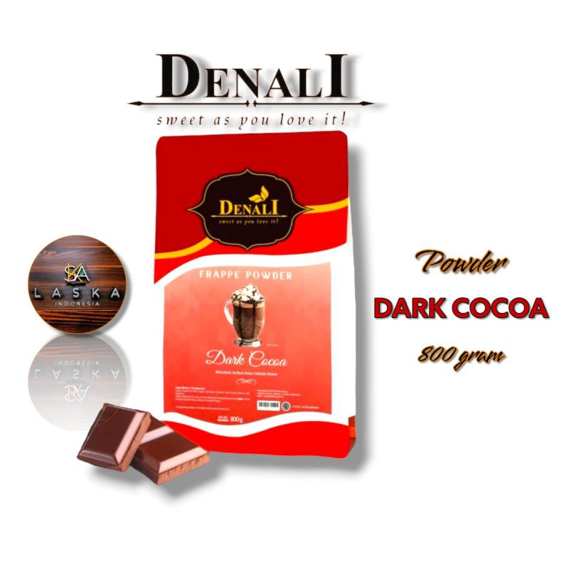 

Dark Chocolate Powder Merk Denali 800 grm - Bubuk Minuman Rasa Dark Coklate