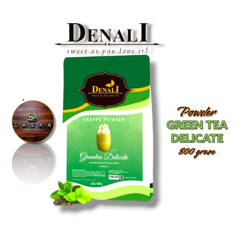 

Greentea Delicate Powder Merk Denali - 800 grm - Bubuk minuman rasa greentea