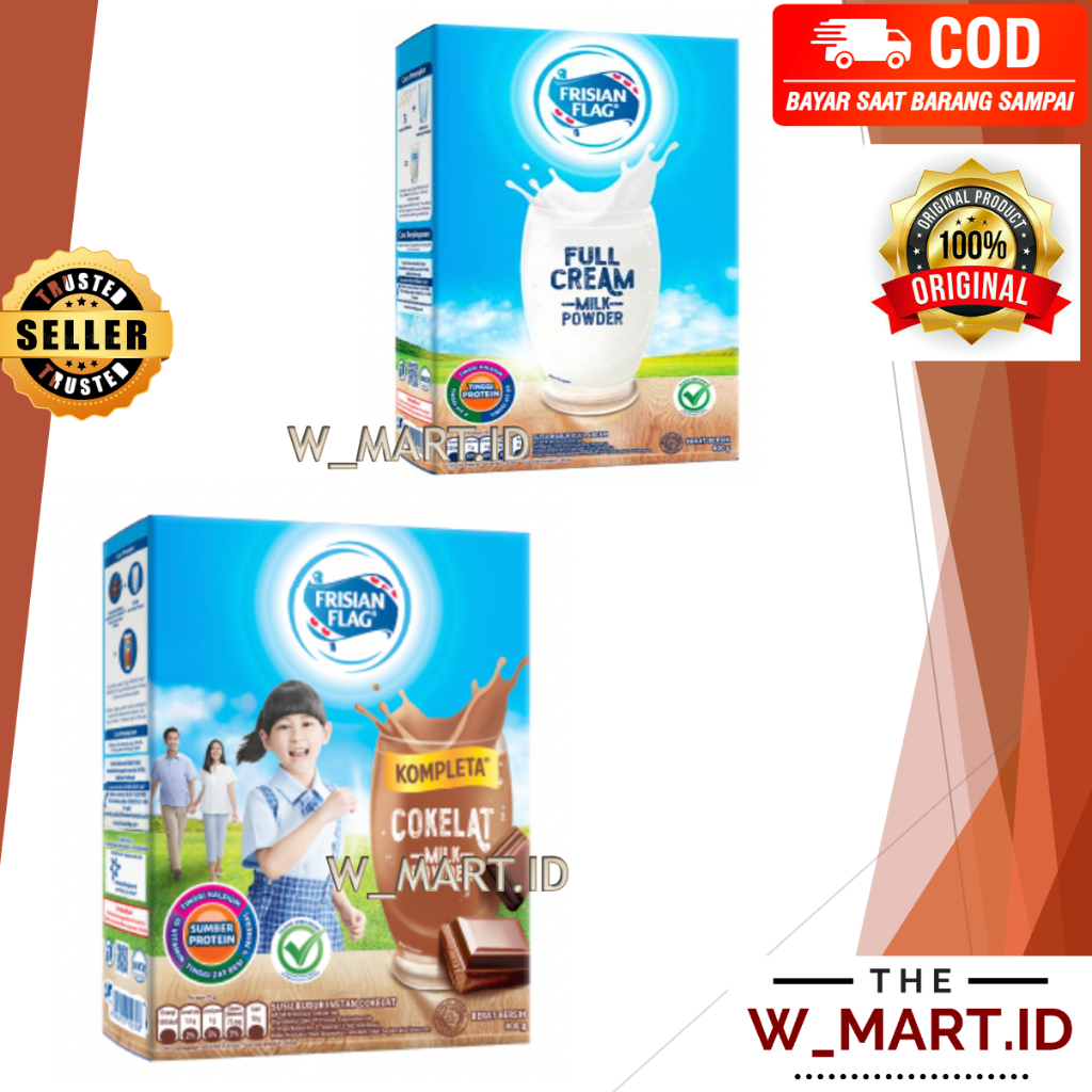 

FRISIAN FLAG BENDERA SUSU BUBUK FULL CREAM KOMPLETA COKLAT VANILA MILK POWDER 800 GR