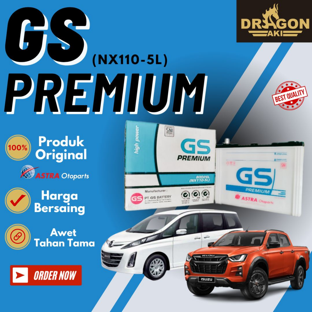Aki mobil Gs premium NX110-5l