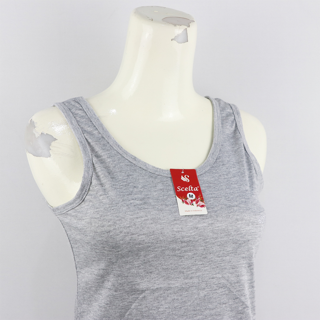 Scelta - Kamisol Tanktop Wanita Atasan Tank Top Camisole Polos Bahan Poliester Rayon At Sc 1158 thumbnail 2
