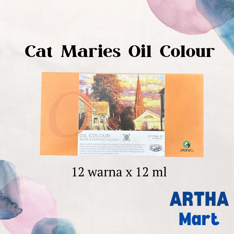 

MARIES - Cat Oil Colour 12 Warna 12 ml - Set