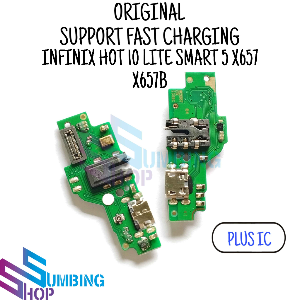 Konektor Charger Infinix Hot 10 Lite Smart 5 X657 X657c X657B Pcb Board Usb Papan Con Cas Mic Origin
