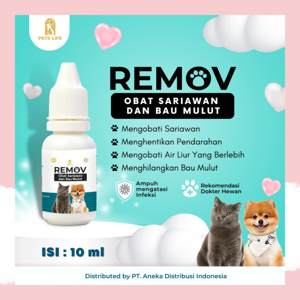 REMOV OBAT TETES SARIAWAN EFEKTIF MENGOBATI SARIAWAN KUCING ANJING