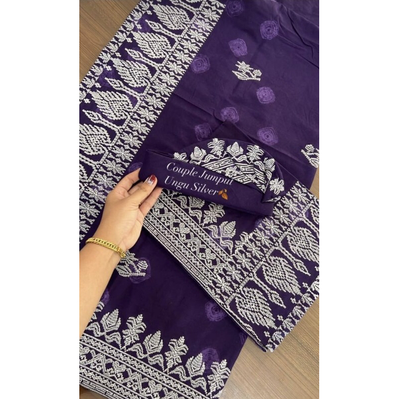Setelan Couple Songket Bordir Jumputan / couple bordir jumputan premium