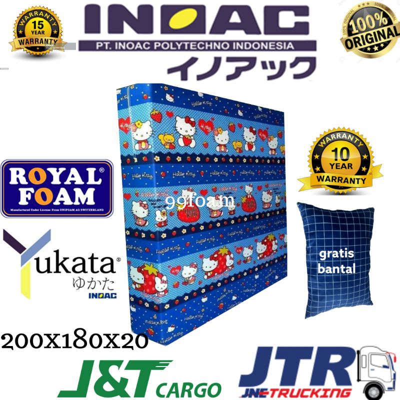 kasur busa inoac/yukata/royal foam 180x200x20 density 23 uk no 1 garansi 10-15 tahun