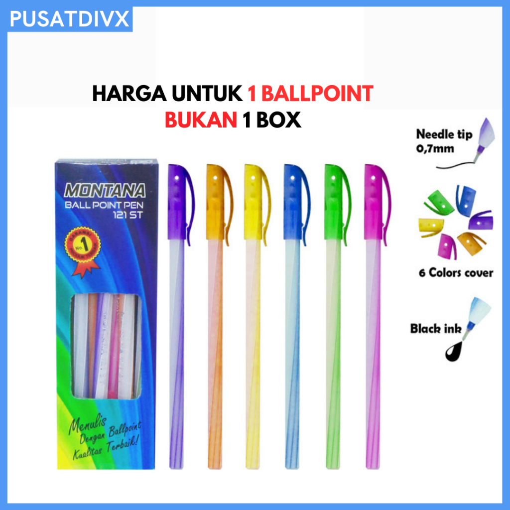 

MONTANA BALLPOINT 121 ST BLACK INK PENA KERJA SEKOLAH BERKUALITAS