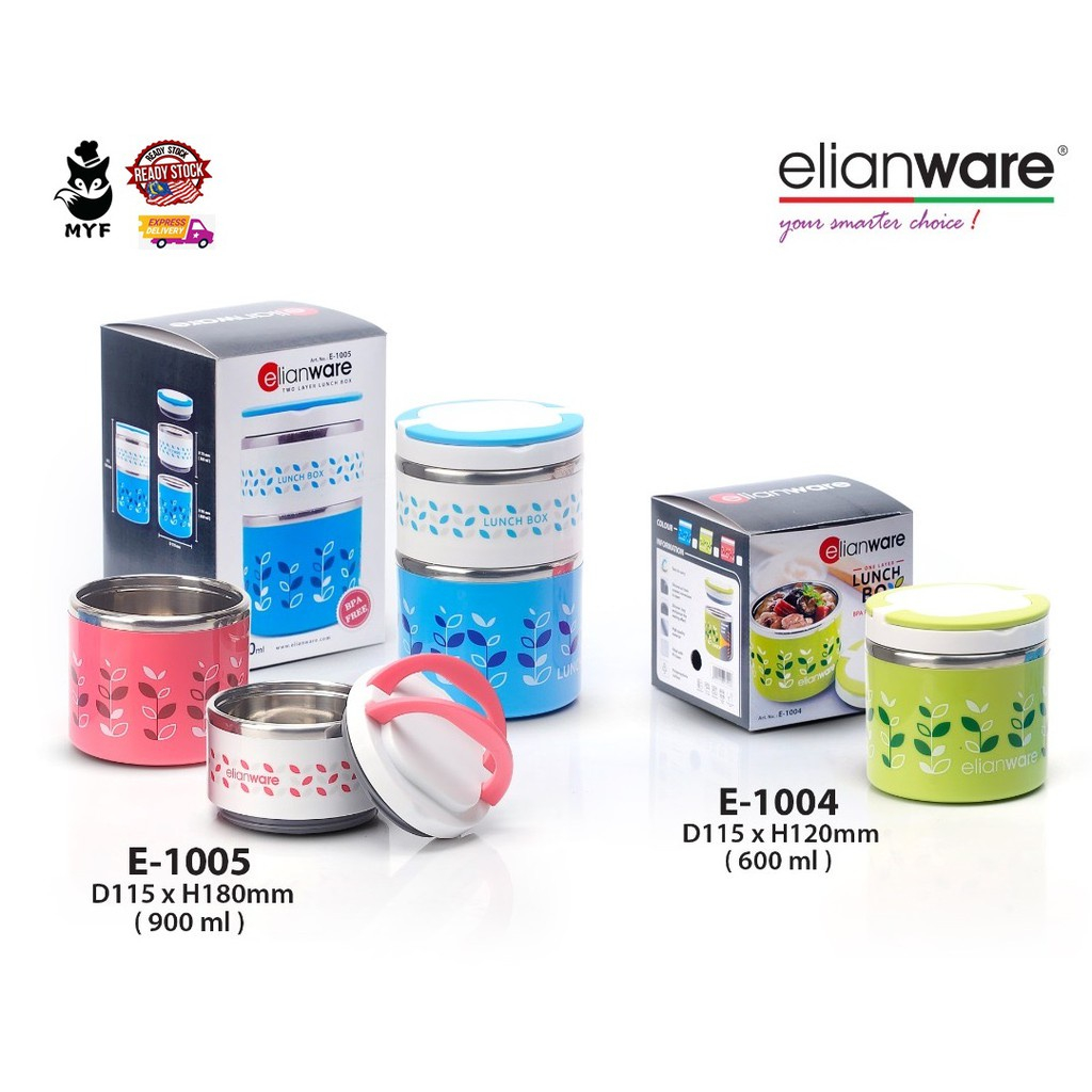Elianware 600ml BPA Free One Layer Food Keeper Food Container Thermal Lunch Box E-1004