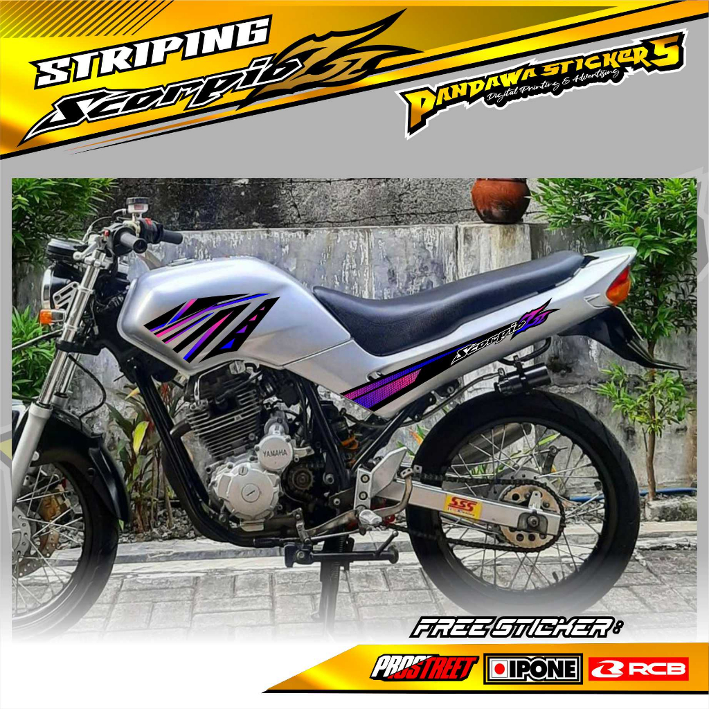 STRIPING VARIASI YAMAHA SCORPIO Z / STIKER LIST MOTOR YAMAHA SCORPIO Z