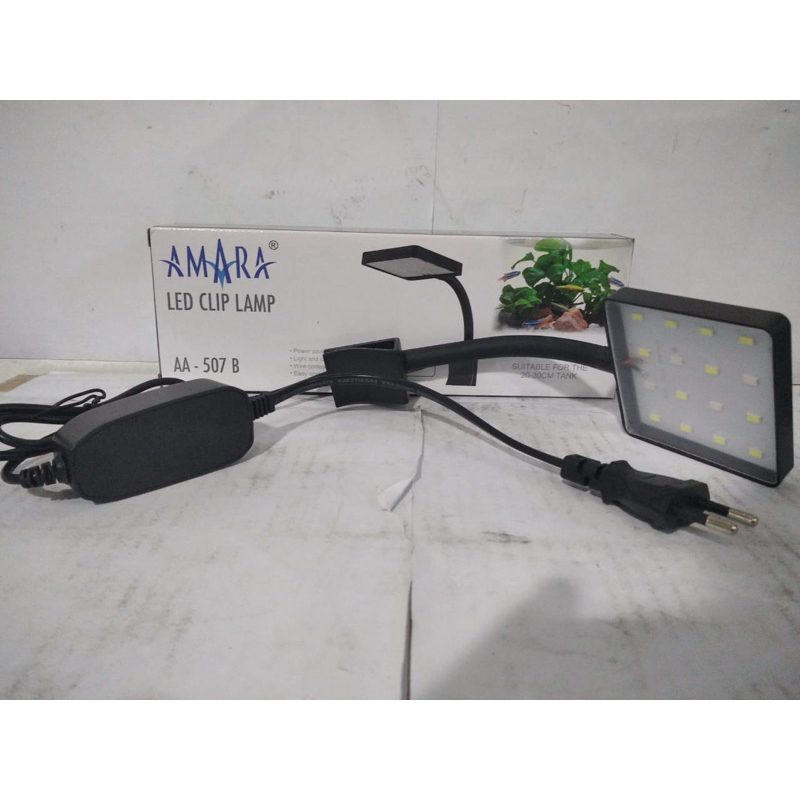 AMARA 5W PUTIH BIRU LAMPU JEPIT MINI TANK 20-40CM LED MINI CLIP AQUARIUM AQUASCAPE AM507C