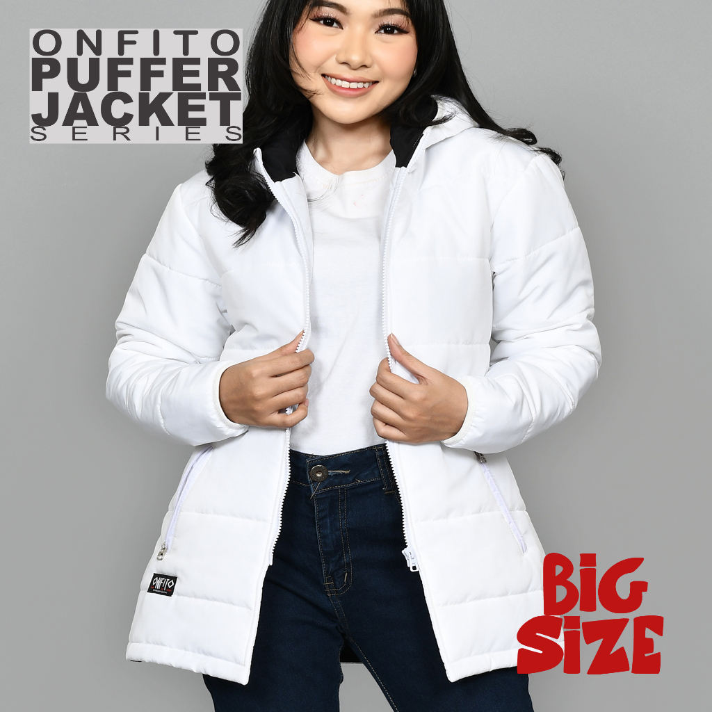 Onfito Jacket Puffer Cewek Bigsize Jaket Busa Musim panas Musim dingin