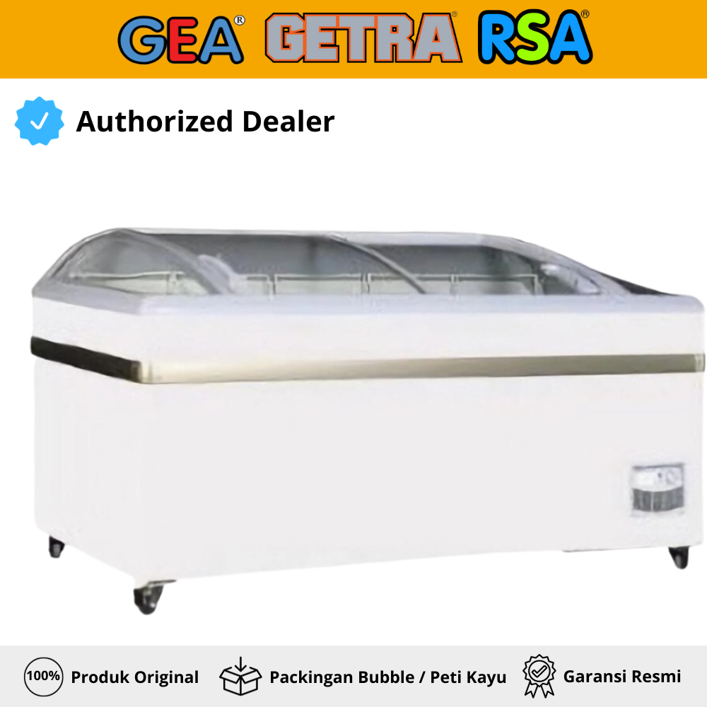 Chest Freezer Box Sliding Gea Sd-600By Freezer Sliding Kaca Cembung Kapasitas 600 Liter Garansi Resm