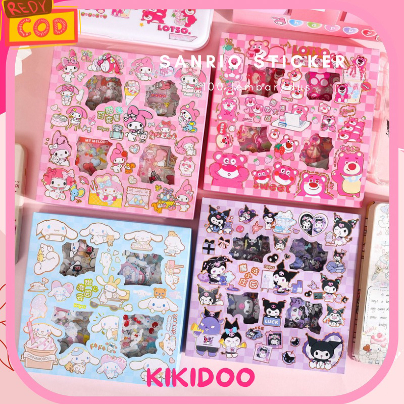 

SANRIO ASTHETIC STICKER 1 BOX STICKER DIARY TUMBLER AESTHETIC BOX SET 100PCS RT16