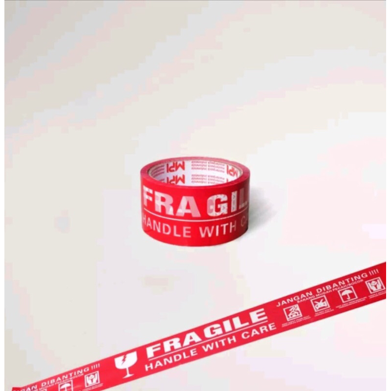 

Lakban Fragile Merah MPI 2 inch 48 mm x 50 yard Handle With Care ( 48mm x 50yard 2inch )