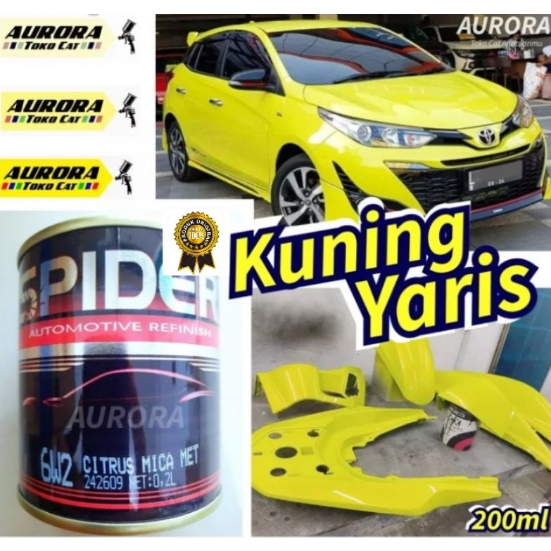 Cat Kuning Honda Yaris SPIDER Citrus Mica Metallic Cat Kuning Kehijauan 200cc