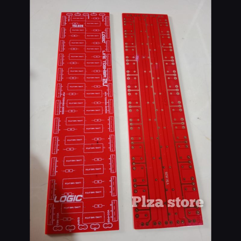 PCB Tr final toshiba 12 set ukuran 2U bahan pertinak pcb transistor final 2U 12 set final toshiba pe