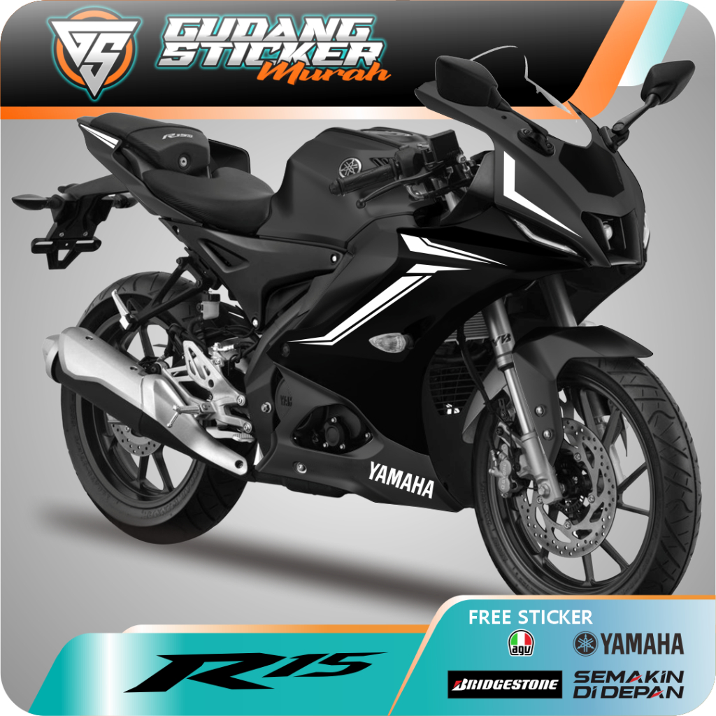 STRIPING CUTTING YAMAHA R15 V4 MODEL LIS STIKER NEW MODIFIED STICKER AKSESORIS SEPEDA MOTOR