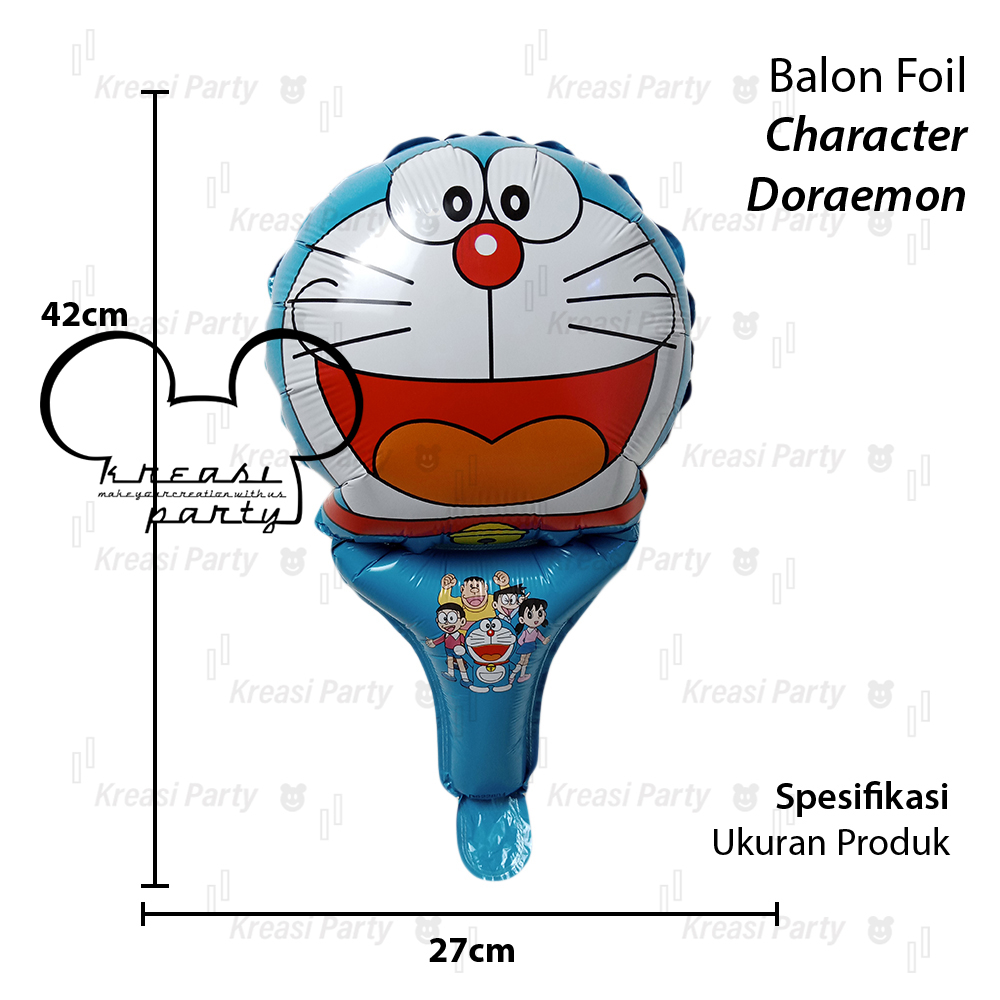 Balon Tongkat Doraemon  / Balon Pentung / Balon Souvenir Doraemon