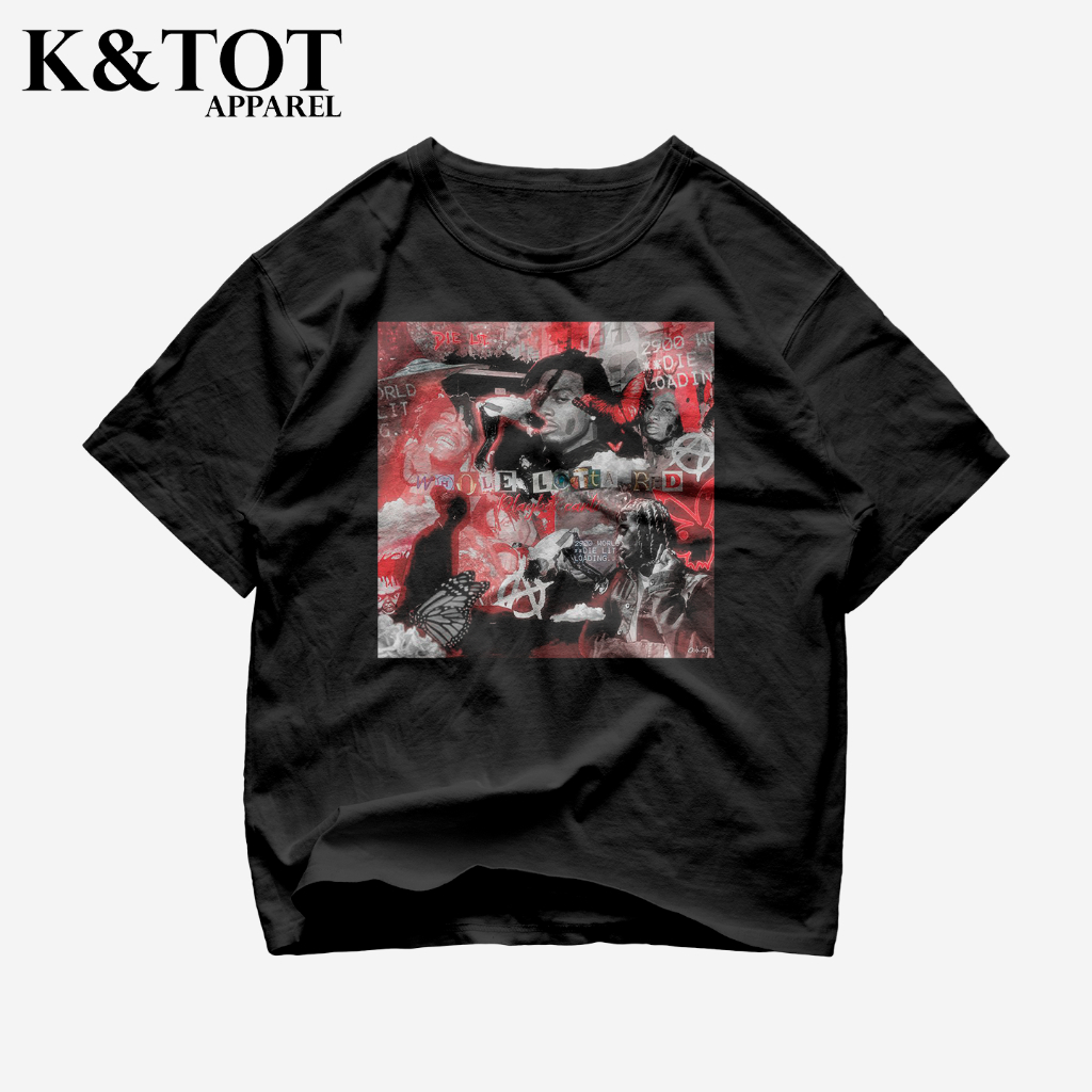 KNTOT - KAOS BAJU WHOLE LOTTA RED PLAYBOI CARTI RAP TEE RAPPER  | TSHIRT OVERSIZE VINTAGE HITAM BOOT