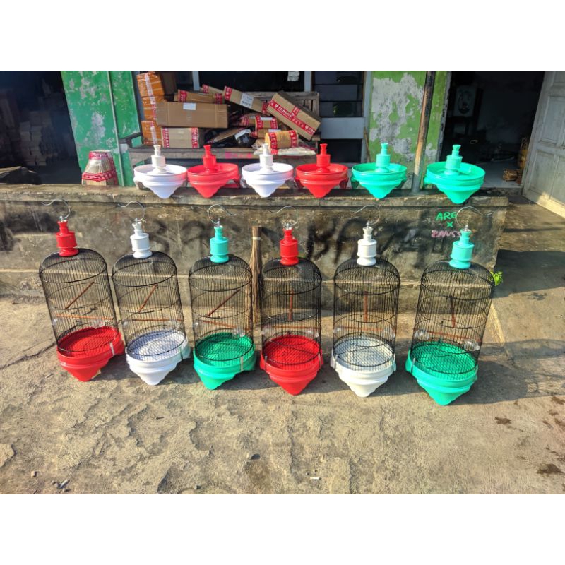 Sangkar Konin Ciblek Kapsul Tanggung D29cm Sangkar Besi PVC Super Tebal Sangkar Burung