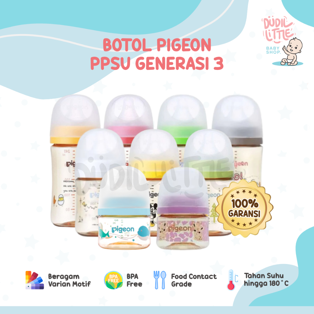 Pigeon gen 3 Wide Neck PPSU ukuran 80ml 160ml 240ml dan 330ml