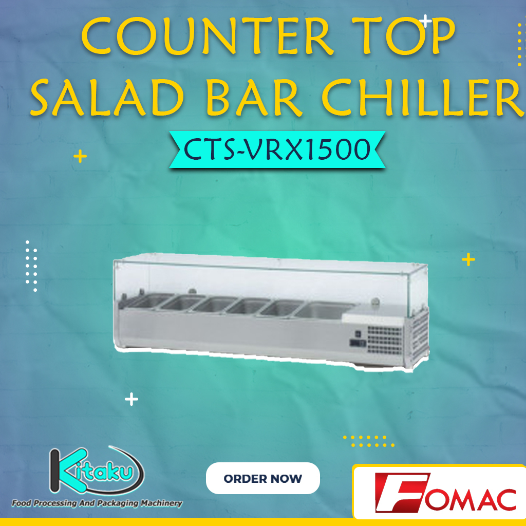 Mesin Counter Top Salad Bar Chiller CTS-VRX1500 Fomac