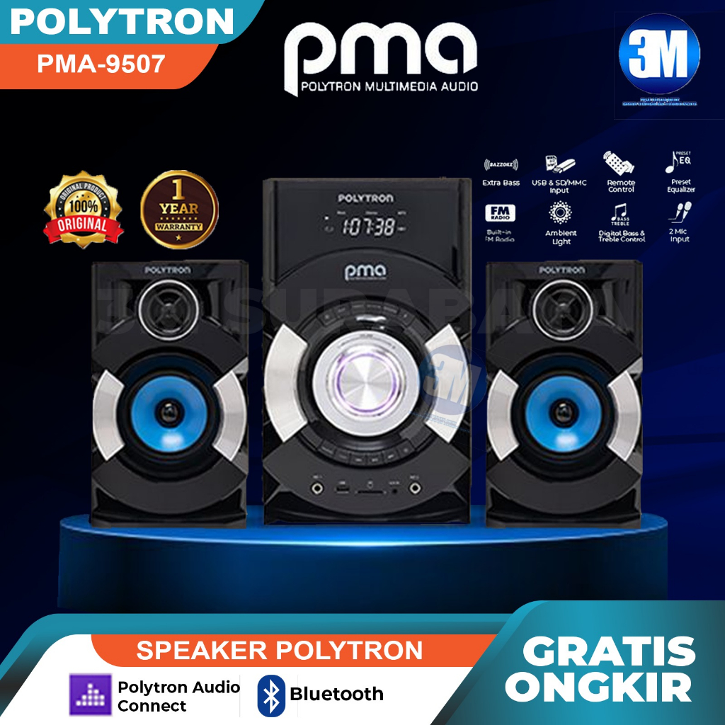 Speaker Bluetooth Polytron PMA 9507 / 9527 100% ORI | Speaker Polytron PMA 9507 / 9527 | Spiker Poly