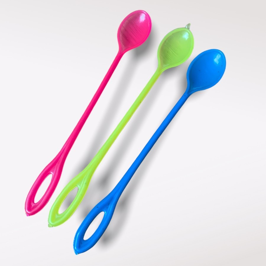 Sendok Panjang Buah Jus Es Krim Dessert Spoon Ice Cream Teh Souvenir Plastik Kemas Grosir