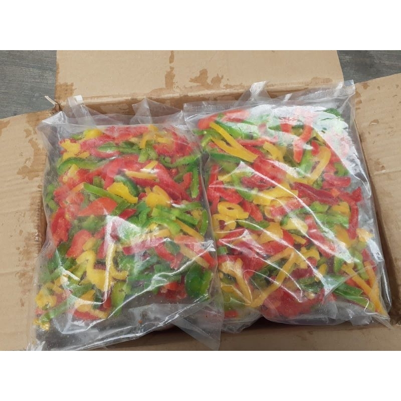 

Frozen Mixed Mix Pepper Paprika Slice Iris Beku 1 kg