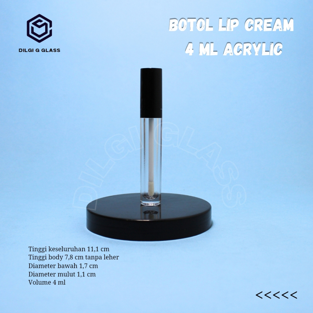 Botol Lip Gloss 4 ML / Botol Lip Cream 4 ML Bulat/ Botol Acrylic