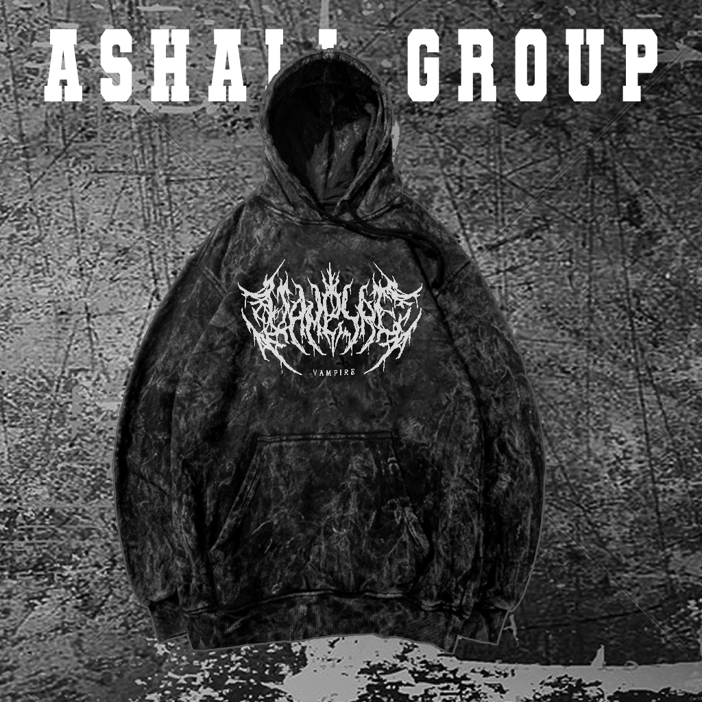 [MOTIF BARU] Sweater Hoodie Washed Distro Motif VAMPIRE  | Jaket Hoodie Sandwash Pria