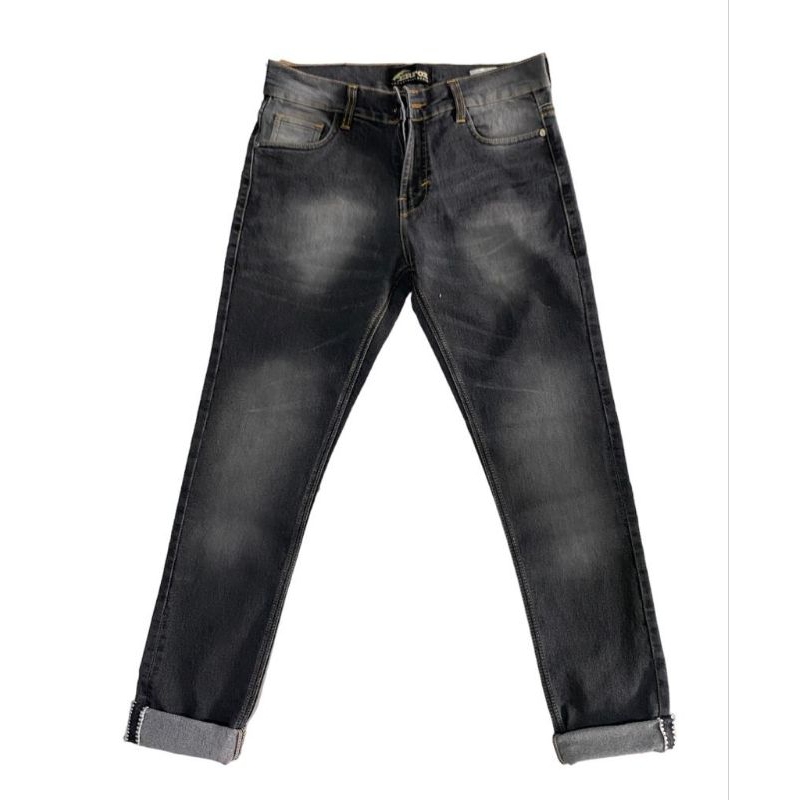 Jeans Selvedge Pria Hitam Wash Original Erfox Denim Selvedge pria Black washing Celana Jeans Panjang