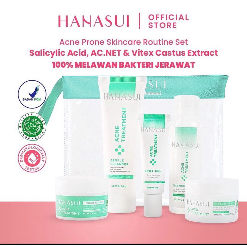 hanasui acne treatment series skincare