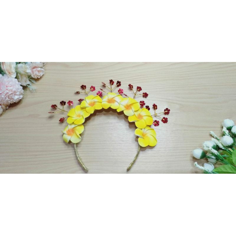 Bando Bali/ hiasan kepala Bali/ Bando bunga kamboja Bali