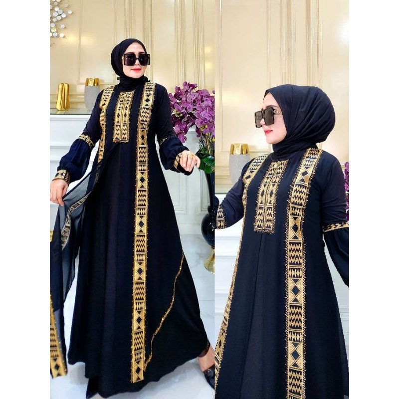 Abaya Bordir Bushui Terbaru.ori Fashion Quality Harga Terjangkau Berkualitas / Abaya Dubai.ori / Abaya Jersey Super