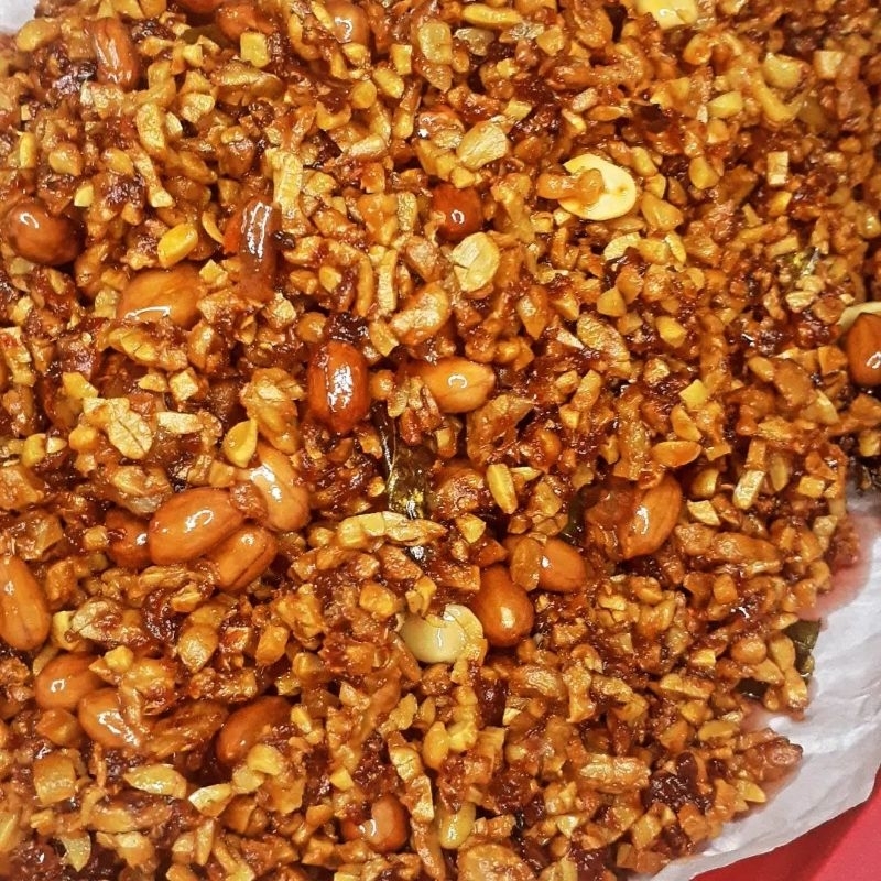 

sambal kering tempe kacang pedas manis ukuran botol 200ml