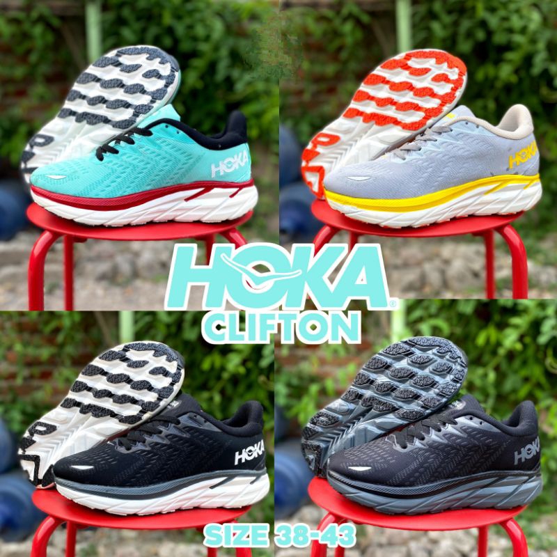 SEPATU RUNNING HOKA CLIFTON 8 WIDE IMPORT QUALITY SEPATU OLAHRAGA LARI PRIA DAN WANITA HOKA CLIFTON 