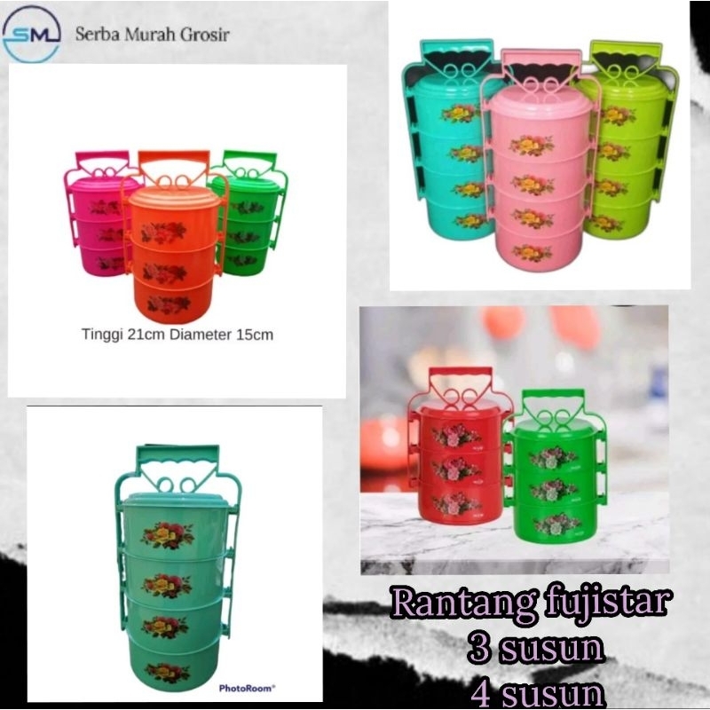 rantang catering plastik/rantang bekal/rantang sekat 3/rantang plastik 3susun/rantang fujistar susun