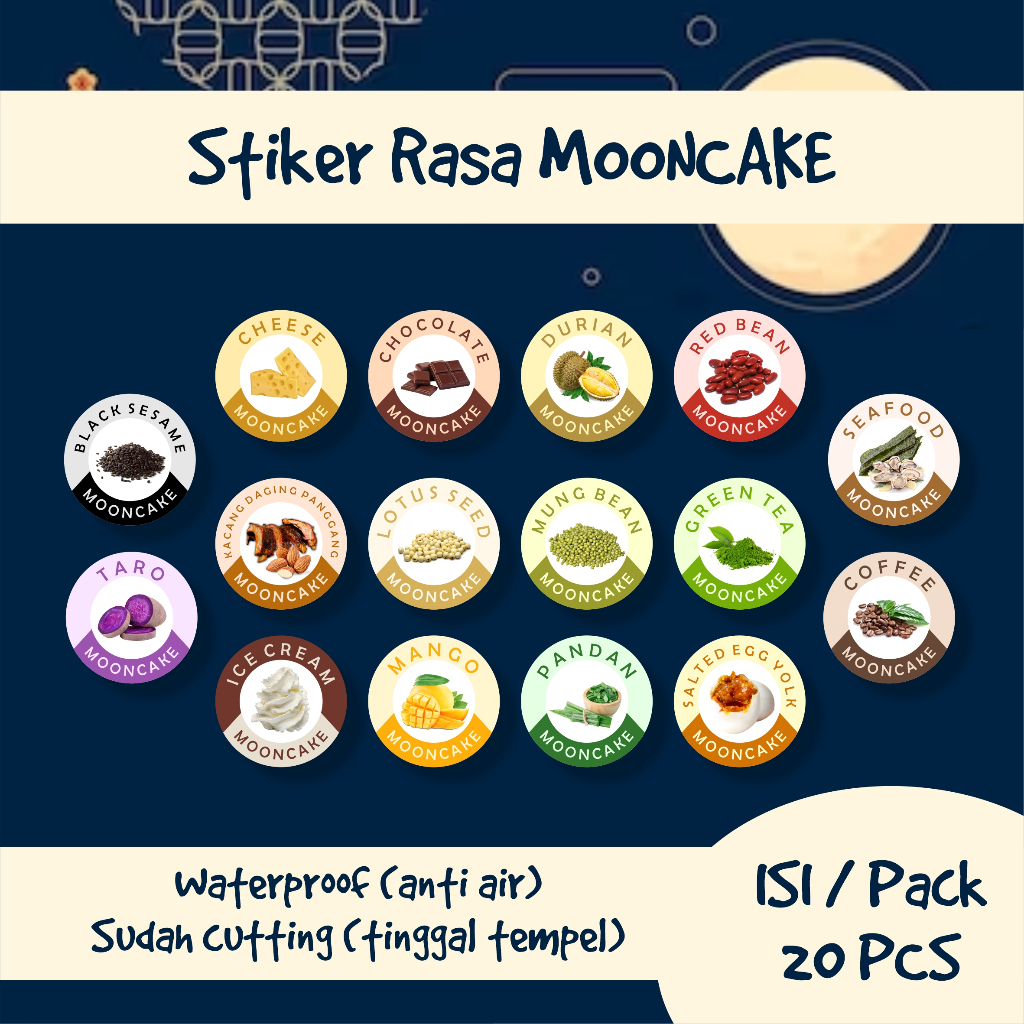 

Stiker Rasa Mooncake Waterproof