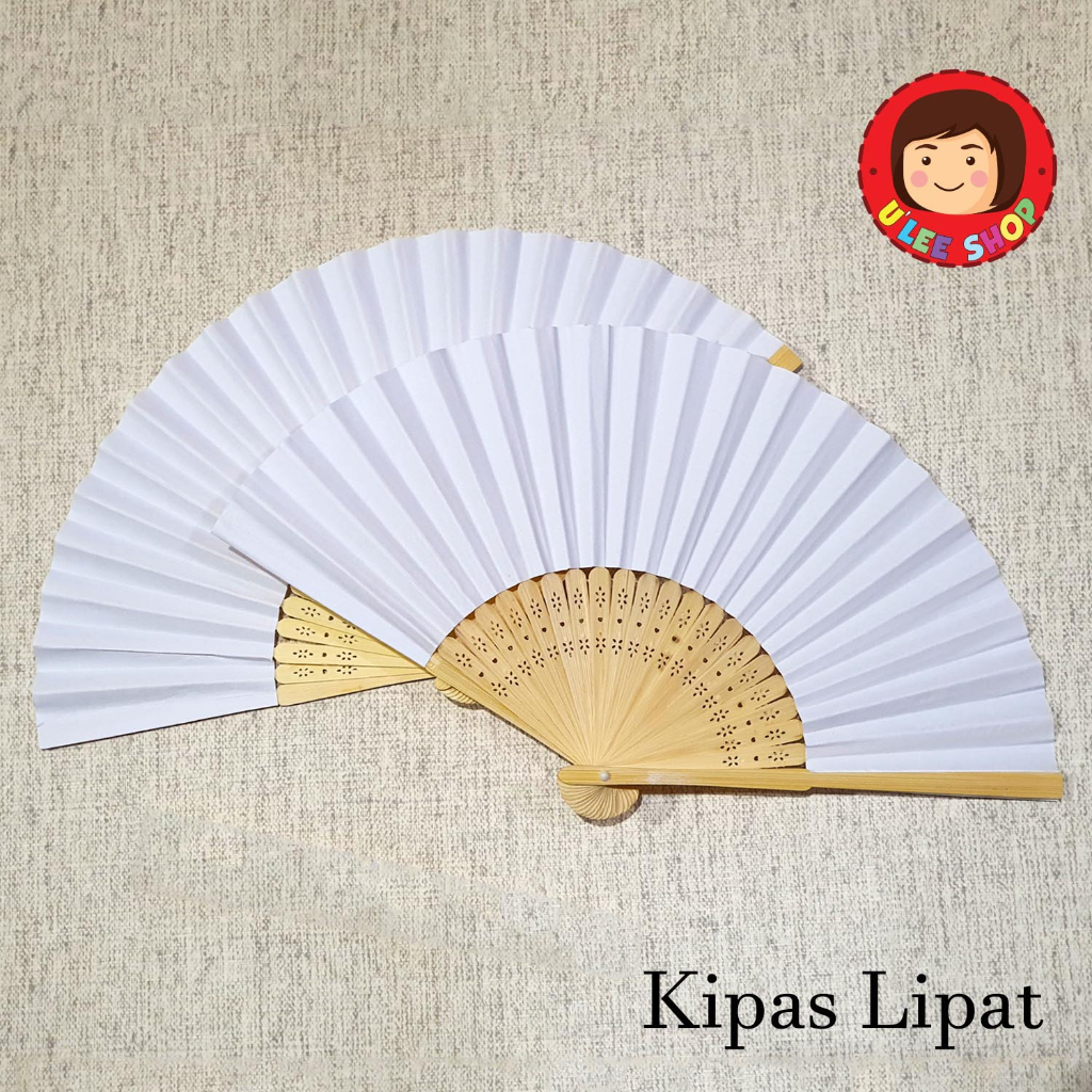 Kipas Lipat Kertas Polos / Kipas Tangan / Souvenir Kipas