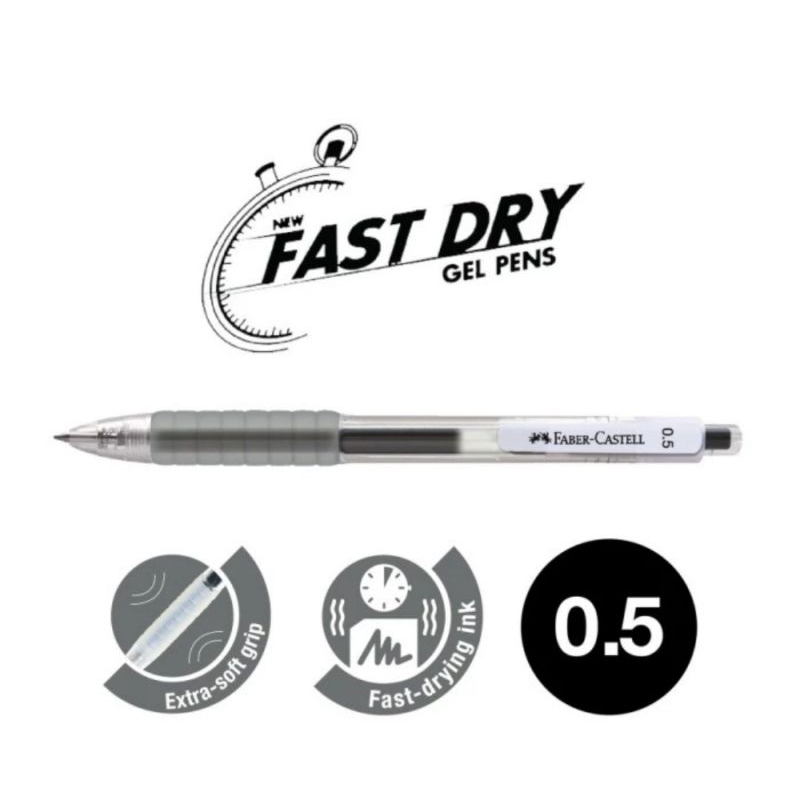 

Faber - Castell Fast Gel Ballpoint Black Ink 0.5 mm